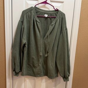 Aerie Olive Green Sweatshirt size XS